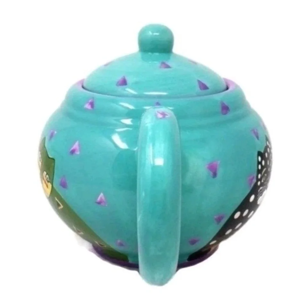 1998 Laurel Burch Turquoise Cat Teapot Fantastic Felines Design Studio Henriksen